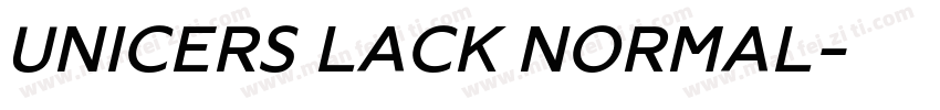 UNICERS LACK NORMAL字体转换